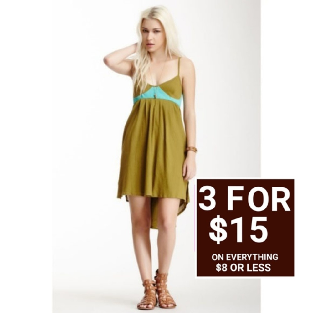 NEW RVCA Open Back High Low Dress - Picture 1 of 8